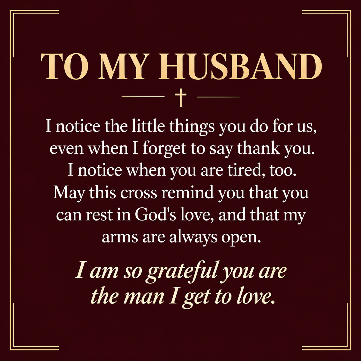 To My Husband Dog Tag Necklace – "Grateful for You" Message Card & Gift Box, Personalized Photo Dog Tag, Christian Gift for Husband
