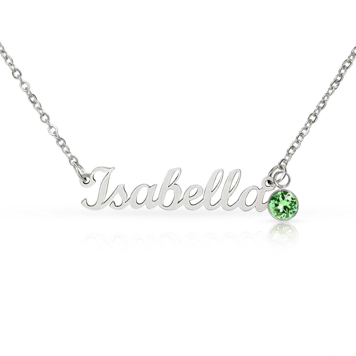 To My Daughter Necklace – Personalized Name Necklace with Birthstone, Custom Birthday Gift for Daughter from Mom & Dad with Gift Box
