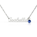 To My Daughter Necklace – Personalized Name Necklace with Birthstone, Custom Birthday Gift for Daughter from Mom & Dad with Gift Box