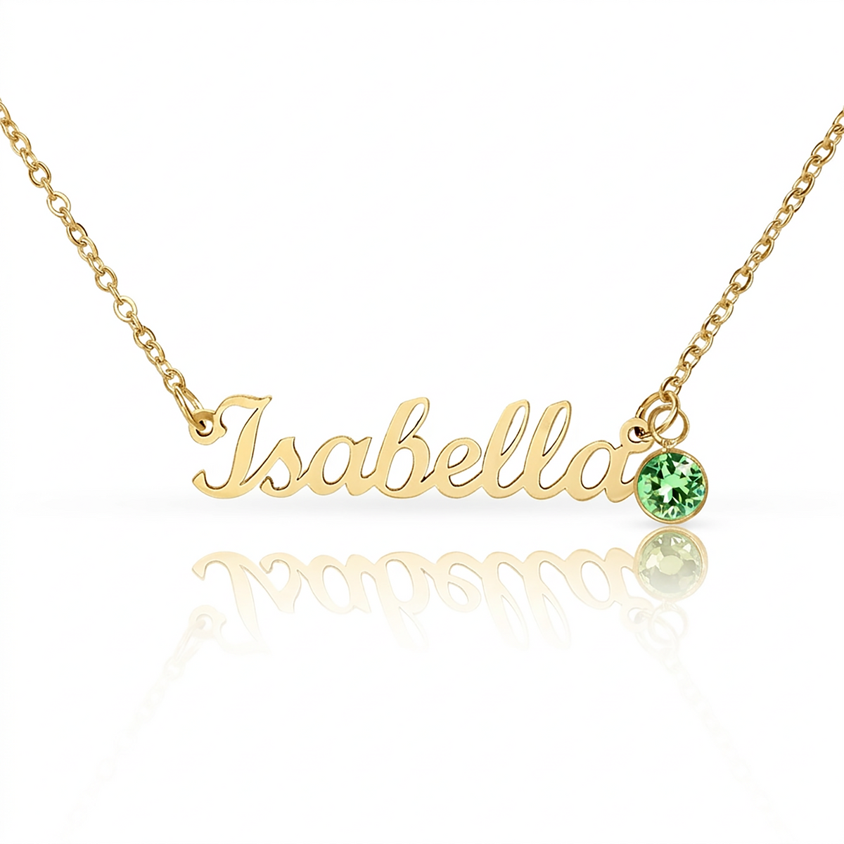 To My Daughter Necklace – Personalized Name Necklace with Birthstone, Custom Birthday Gift for Daughter from Mom & Dad with Gift Box