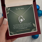 To My Wife Necklace from Husband – Forever Love Heart Pendant with Still Us Message Card & Gift Box
