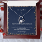 To My Mom Necklace – Forever Love Heart Pendant with Heartfelt Message Card & Gift Box