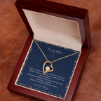 To My Mom Necklace – Forever Love Heart Pendant with Heartfelt Message Card & Gift Box
