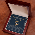 To My Grandmother Necklace – Forever Love Heart Pendant with Merry Christmas Message Card & Gift Box