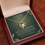 To My Wife Necklace from Husband – Forever Love Heart Pendant with One Home Message Card & Gift Box