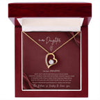 To My Daughter Necklace – You Are Amazing Forever Love Heart Pendant with Message Card & Gift Box