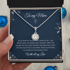 To My Mom Necklace – Eternal Hope Pendant with Heartfelt Message Card & Gift Box