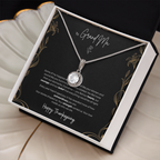 To My Grandma Necklace – Eternal Hope Pendant with Happy Thanksgiving Message Card & Gift Box
