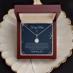 To My Mom Necklace – Eternal Hope Pendant with Heartfelt Message Card & Gift Box