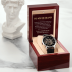 To My Husband Openwork Watch – "Grateful for You" Message Card & Luxury Gift Box, Christian Faith Gift for Husband