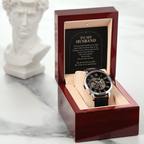 To My Husband Openwork Watch – "Quiet Prayer" Message Card & Luxury Gift Box, Christian Faith Gift for Husband