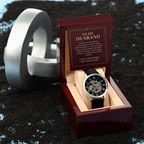 To My Husband Openwork Watch – "Keep Learning to Love You" Message Card & Luxury Gift Box, Christian Faith Gift for Husband
