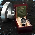 To My Grandson Openwork Watch – "Every Single Day" Message Card & Luxury Gift Box, Gift for Grandson