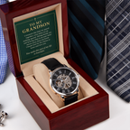 To My Grandson Openwork Watch – "So Beautiful" Message Card & Luxury Gift Box, Gift for Grandson