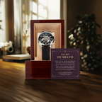 To My Husband Openwork Watch – "Peace Today" Message Card & Luxury Gift Box, Christian Faith Gift for Husband