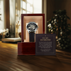 To My Husband Openwork Watch – "Love in Small Things" Message Card & Luxury Gift Box, Christian Faith Gift for Husband