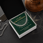 To My Grandson Cuban Link Chain – "So Beautiful" Message Card & Gift Box, Gift for Grandson