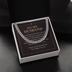 To My Husband Cuban Link Chain – "Love in Small Things" Message Card & Gift Box, Christian Faith Gift for Husband
