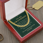 To My Grandson Cuban Link Chain – "So Beautiful" Message Card & Gift Box, Gift for Grandson