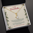 To My Grandmother Necklace – Alluring Beauty Pendant with Christmas Traditions Message Card & Gift Box