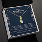 To My Grandmother Necklace – Alluring Beauty Pendant with Merry Christmas Message Card & Gift Box