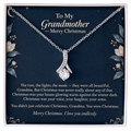 To My Grandmother Necklace – Alluring Beauty Pendant with Merry Christmas Message Card & Gift Box