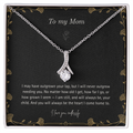 To My Mom Necklace – Alluring Beauty Pendant with Forever Your Child Message Card & Gift Box