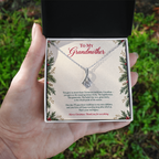 To My Grandmother Necklace – Alluring Beauty Pendant with Merry Christmas Message Card & Gift Box