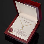 To Daughter Necklace from Mom – Alluring Beauty Pendant with Favorite People Message Card & Gift Box