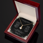 To My Daughter Necklace – Alluring Beauty Pendant with Never Forget the Light You Carry Within Message Card & Gift Box