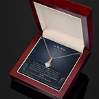 To My Wife Necklace from Husband – Alluring Beauty Pendant with The Light You Bring Message Card & Gift Box