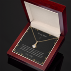 To My Mom Necklace – Alluring Beauty Pendant with Forever Your Child Message Card & Gift Box
