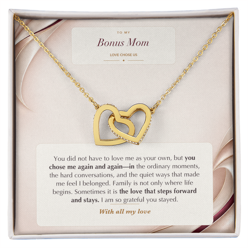 Bonus Mom Interlocking Hearts Necklace – Love Chose Us