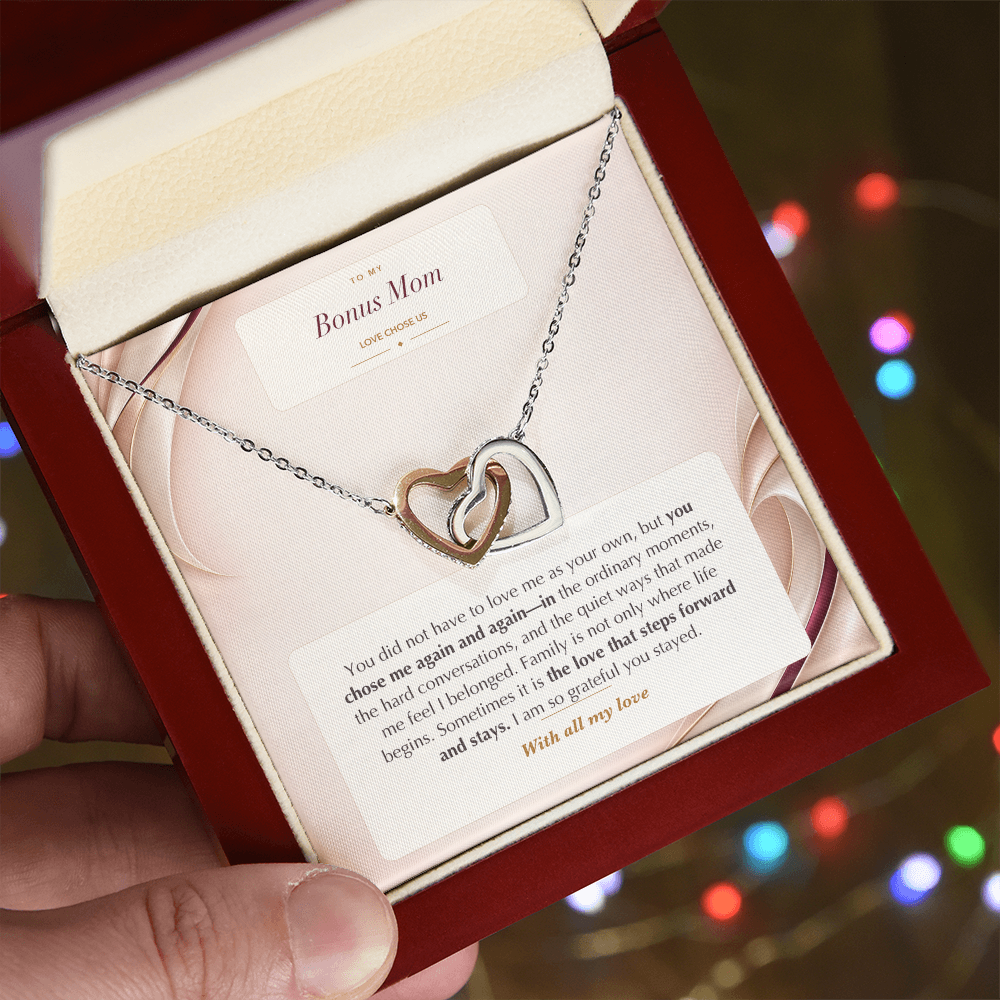 Bonus Mom Interlocking Hearts Necklace – Love Chose Us