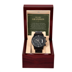 To My Grandson Chronograph Watch – "Every Single Day" Message Card & Luxury Gift Box, Gift for Grandson