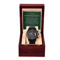 To My Grandson Chronograph Watch – "Ordinary Days" Message Card & Luxury Gift Box, Gift for Grandson