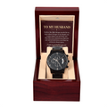 To My Husband Chronograph Watch – "Grateful for You" Message Card & Luxury Gift Box, Christian Faith Gift for Husband