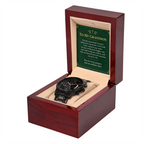 To My Grandson Chronograph Watch – "Ordinary Days" Message Card & Luxury Gift Box, Gift for Grandson