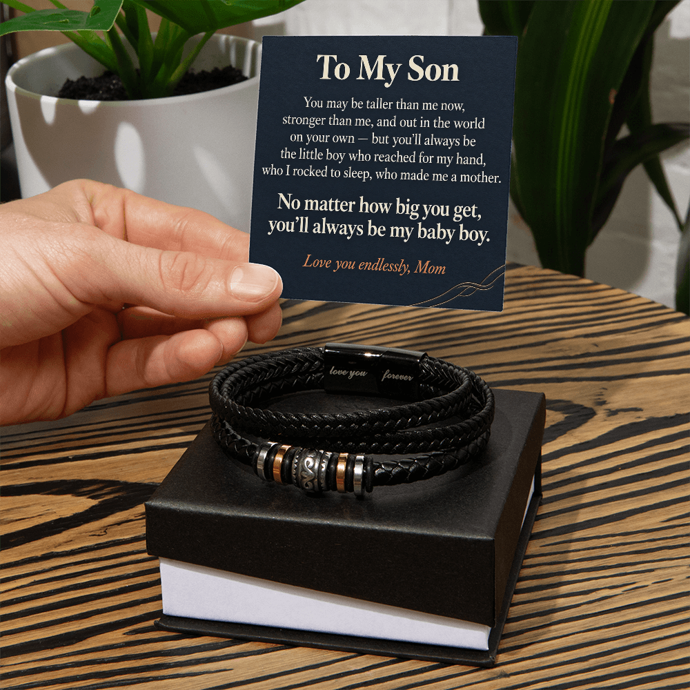 To My Son “My Baby Boy” Bracelet — Love, Mom