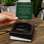 To My Grandson Love You Forever Bracelet – "Ordinary Days" Message Card & Gift Box, Gift for Grandson