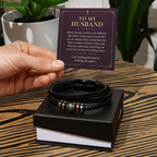 To My Husband Love You Forever Bracelet – "Peace Today" Message Card & Gift Box, Christian Faith Gift for Husband