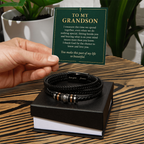 To My Grandson Love You Forever Bracelet – "So Beautiful" Message Card & Gift Box, Gift for Grandson