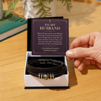To My Husband Love You Forever Bracelet – "Peace Today" Message Card & Gift Box, Christian Faith Gift for Husband