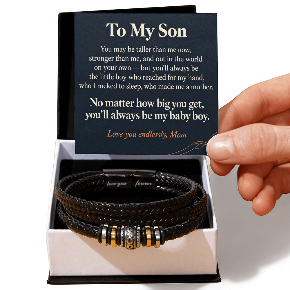 To My Son “My Baby Boy” Bracelet — Love, Mom