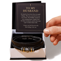 To My Husband Love You Forever Bracelet – "Love in Small Things" Message Card & Gift Box, Christian Faith Gift for Husband