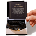 To My Husband Love You Forever Bracelet – "Love in Small Things" Message Card & Gift Box, Christian Faith Gift for Husband