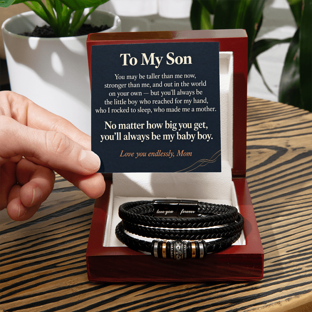To My Son “My Baby Boy” Bracelet — Love, Mom