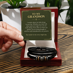 To My Grandson Love You Forever Bracelet – "Every Single Day" Message Card & Gift Box, Gift for Grandson