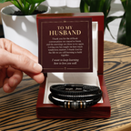 To My Husband Love You Forever Bracelet – "Keep Learning to Love You" Message Card & Gift Box, Christian Faith Gift for Husband