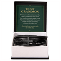 To My Grandson Cross Bracelet – "Whole Day" Message Card & Gift Box, Christian Gift for Grandson